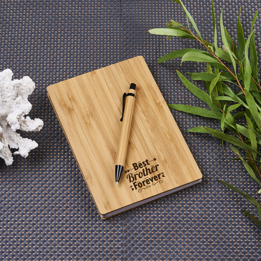 Executive Bamboo Notebook & Pen Set - Best Brother