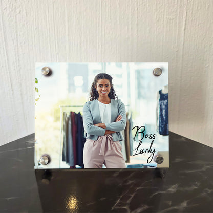 Personalised Acrylic Frame - Boss Lady + Photo