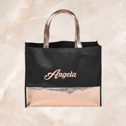 Non-Woven Shopper Bag - Gold Name