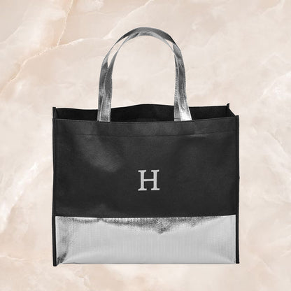 Non-Woven Shopper Bag - Grey Initial