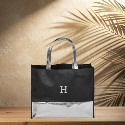 Non-Woven Shopper Bag - Grey Initial