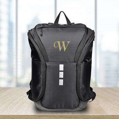 Elite Laptop Backpack - Gold Initial