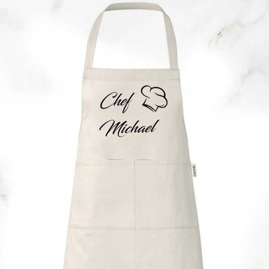 Pure Cotton Apron - Chef Name