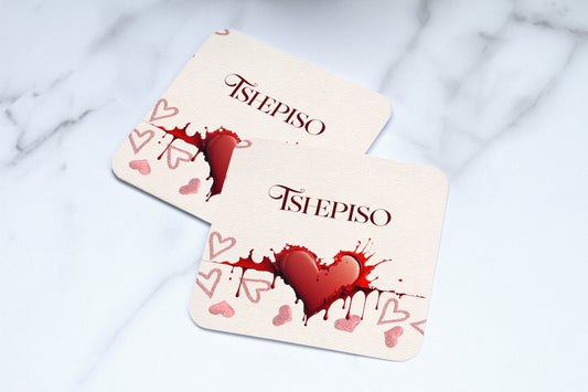 Personalized Full-Color Coaster Name and Heart