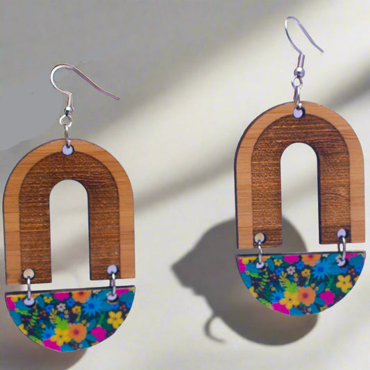 MDF Earrings Floral