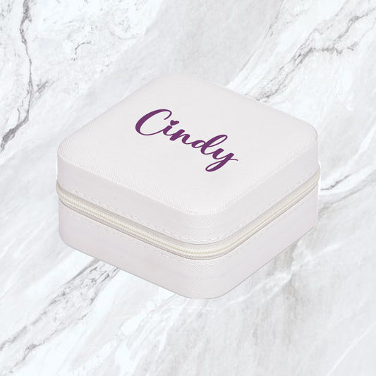 Elegance Travel Jewellery Box - Name + Heart