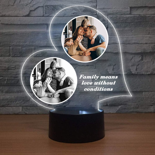 Personalised LED Lamp - Photos + Message