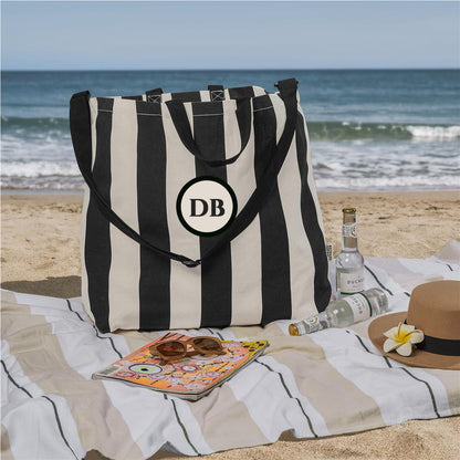 Recycled Cotton Eco Beach Bag - Initials