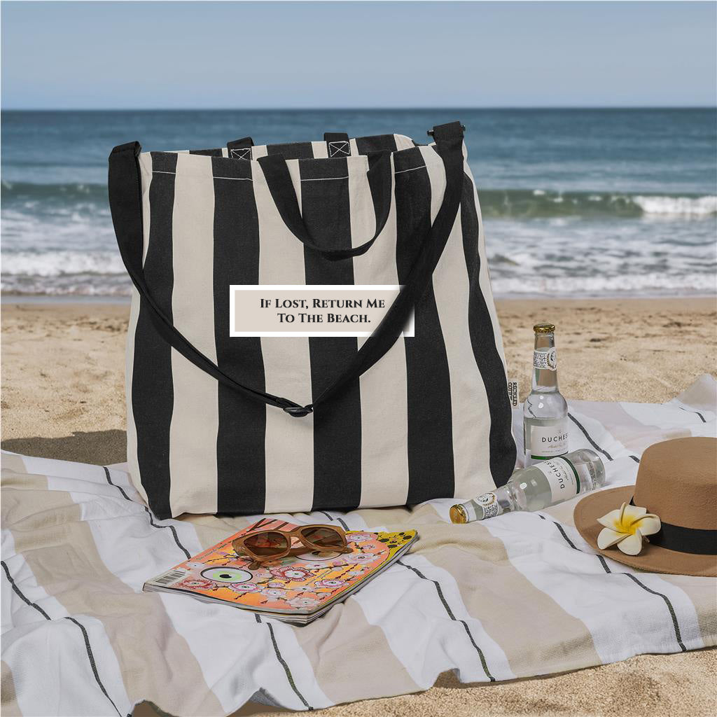 Recycled Cotton Eco Beach Bag - Message