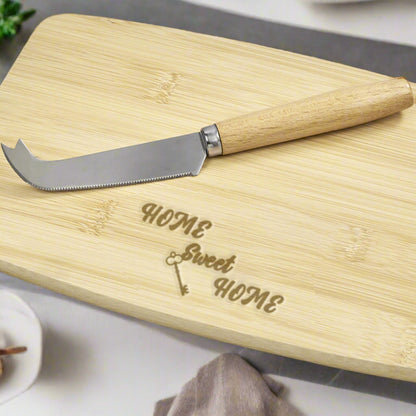 Personalized Avalon Bamboo Cheese Board-Home sweet Home