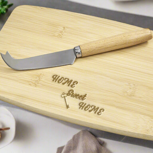Personalized Avalon Bamboo Cheese Board-Home sweet Home