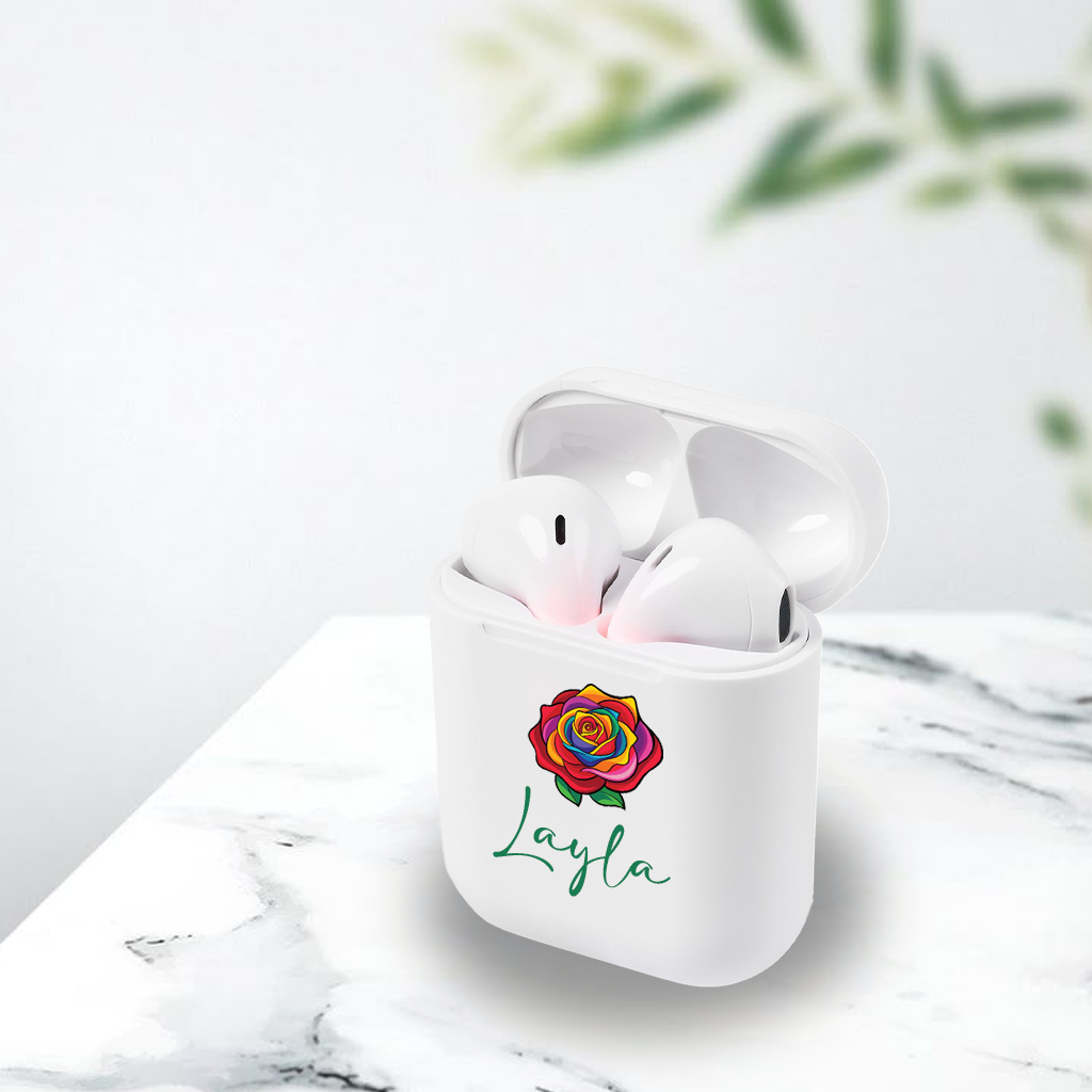 Personalised Inferno True Wireless Earbuds - Rose + Name