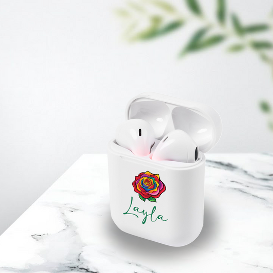 Personalised Inferno True Wireless Earbuds - Rose + Name