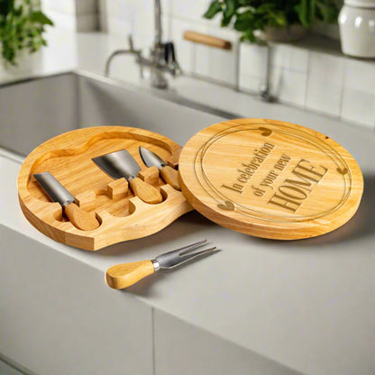 Personalized Ava Cheese Board Set Message