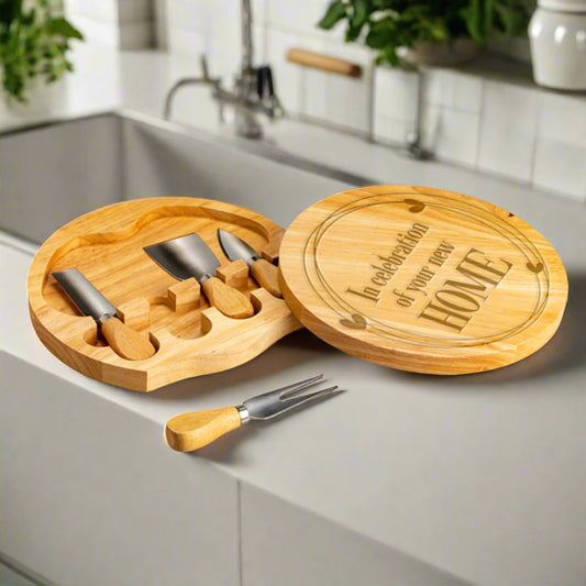 Personalized Ava Cheese Board Set Message