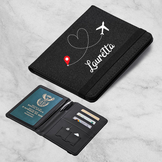 Personalised Love Flight Passport Travel Wallet