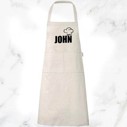 Pure Cotton Apron - chef Hat + Name
