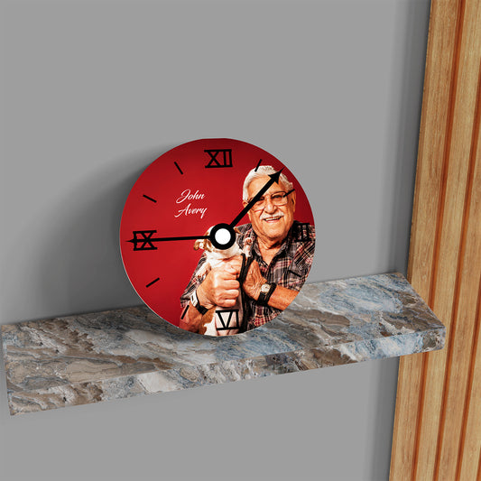 Personalised Wall Clock - Photo +  Name