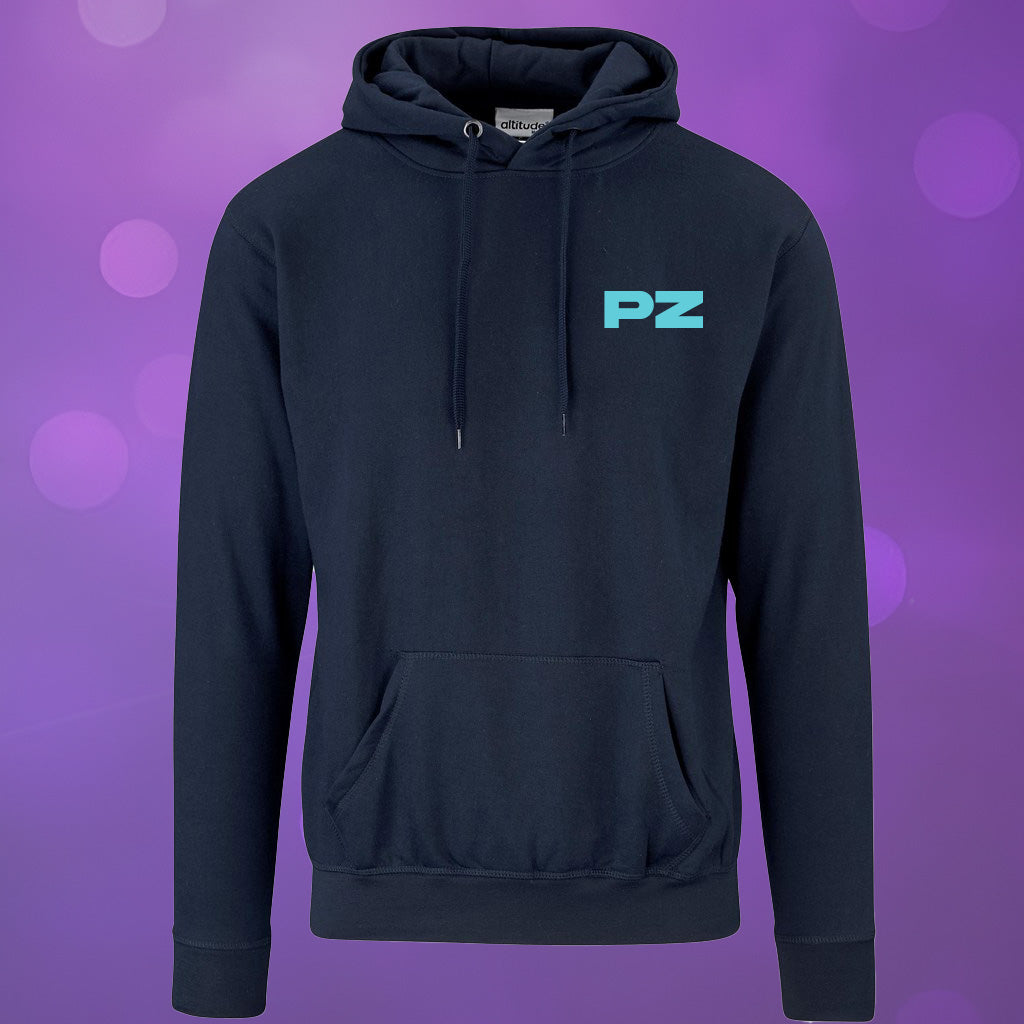 Kids Essential Hooded Sweater - Blue Initials