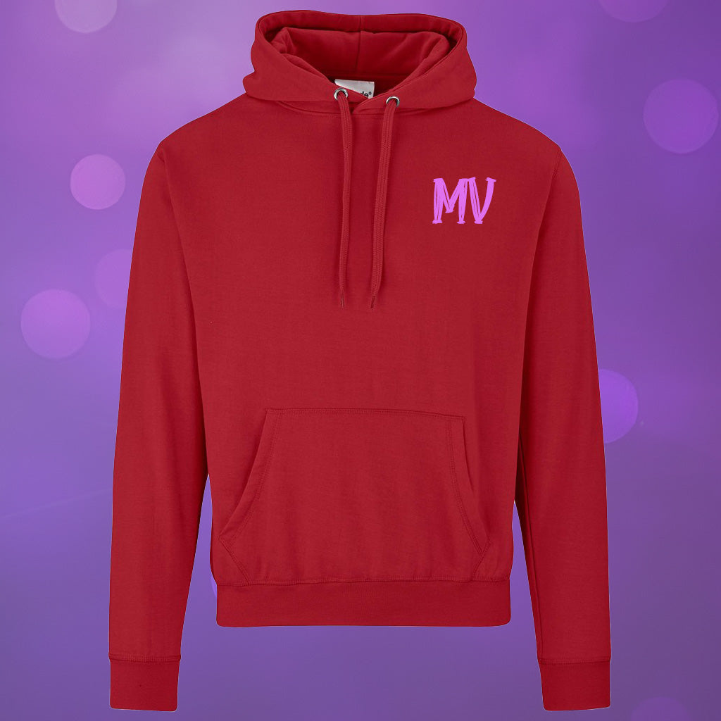 Kids Essential Hooded Sweater - Pink Initials