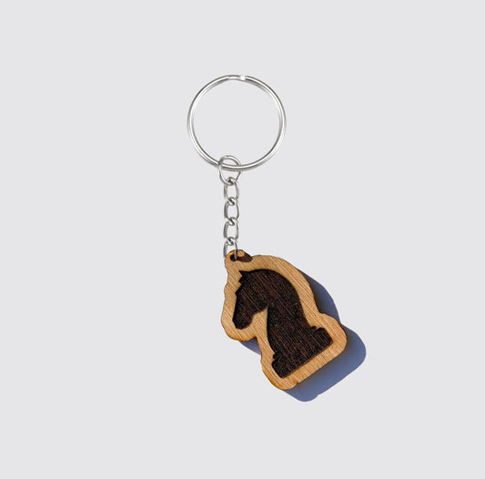 Wooden Knight Keyring