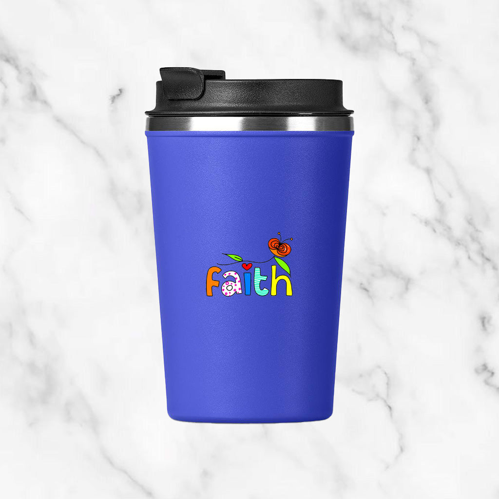 Personalised Vero Caldos Insulated Stainless Tumbler - Faith