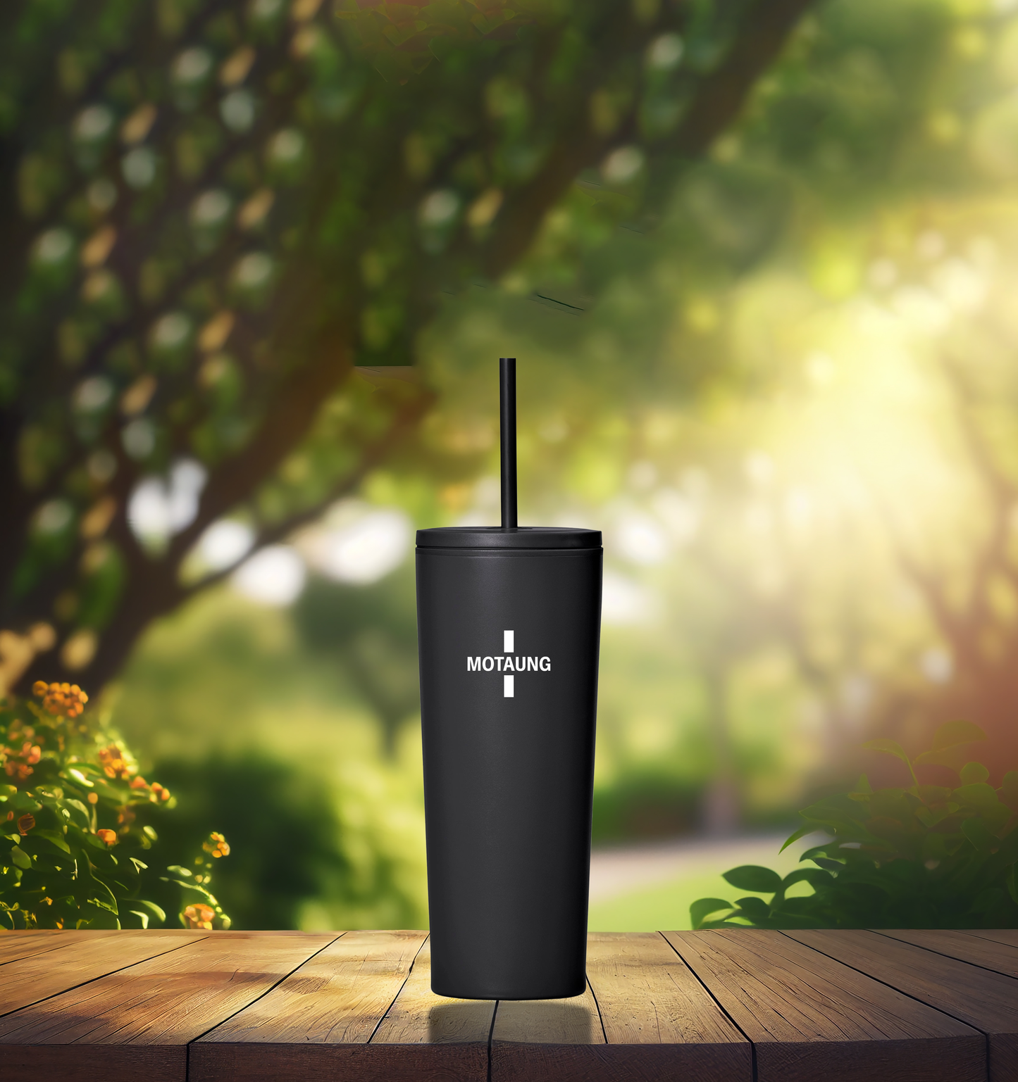 Elevate Stainless Steel & Plastic Double-Wall Tumbler & Straw - Name