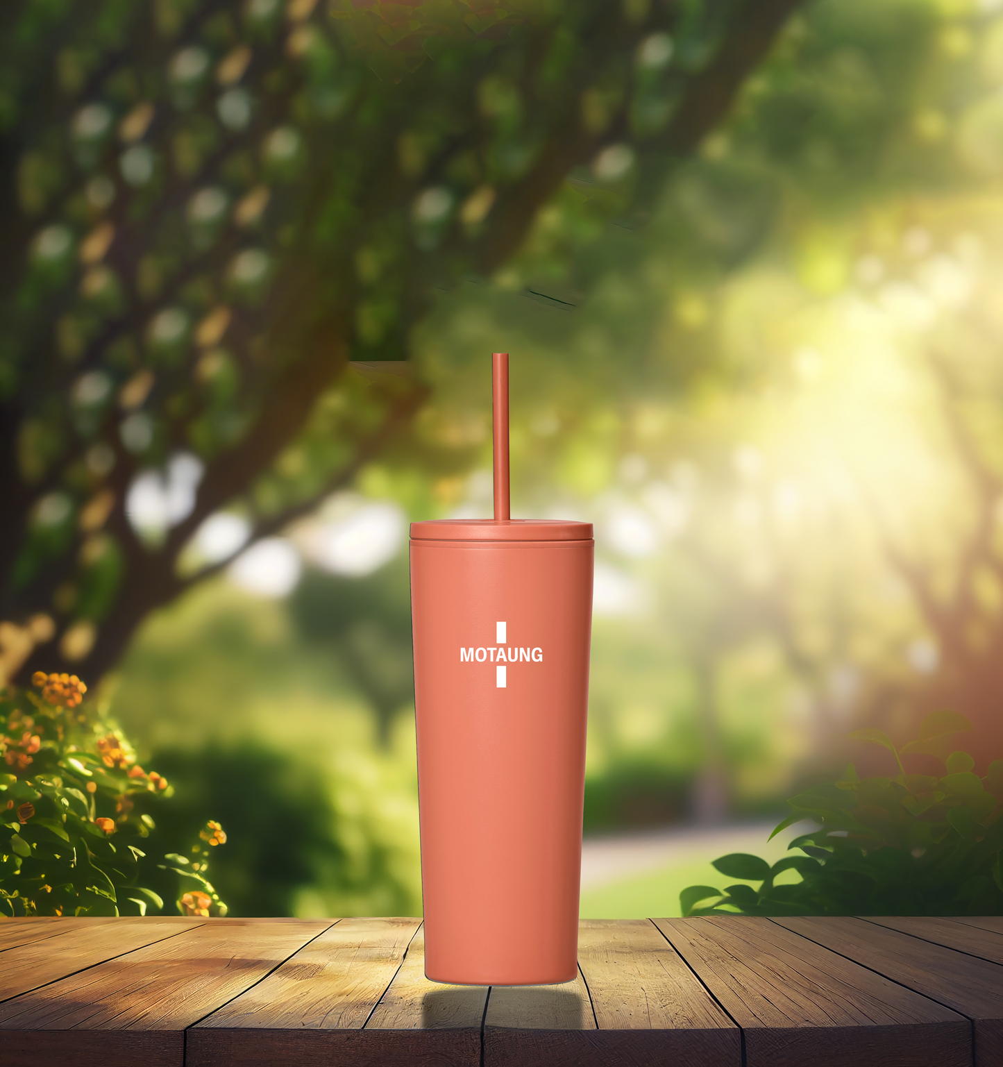 Elevate Stainless Steel & Plastic Double-Wall Tumbler & Straw - Name
