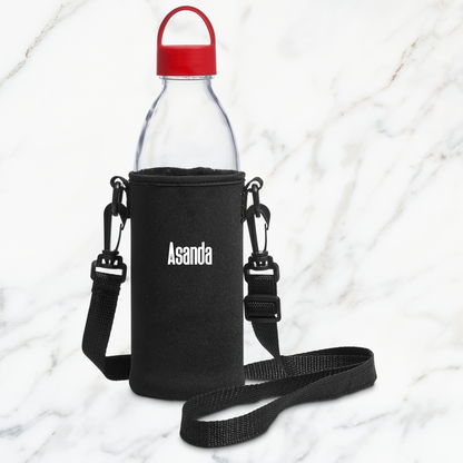 Hands-Free Aqua Glass Water Bottle - Name Only