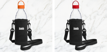 Hands-Free Aqua Glass Water Bottle - Name Only