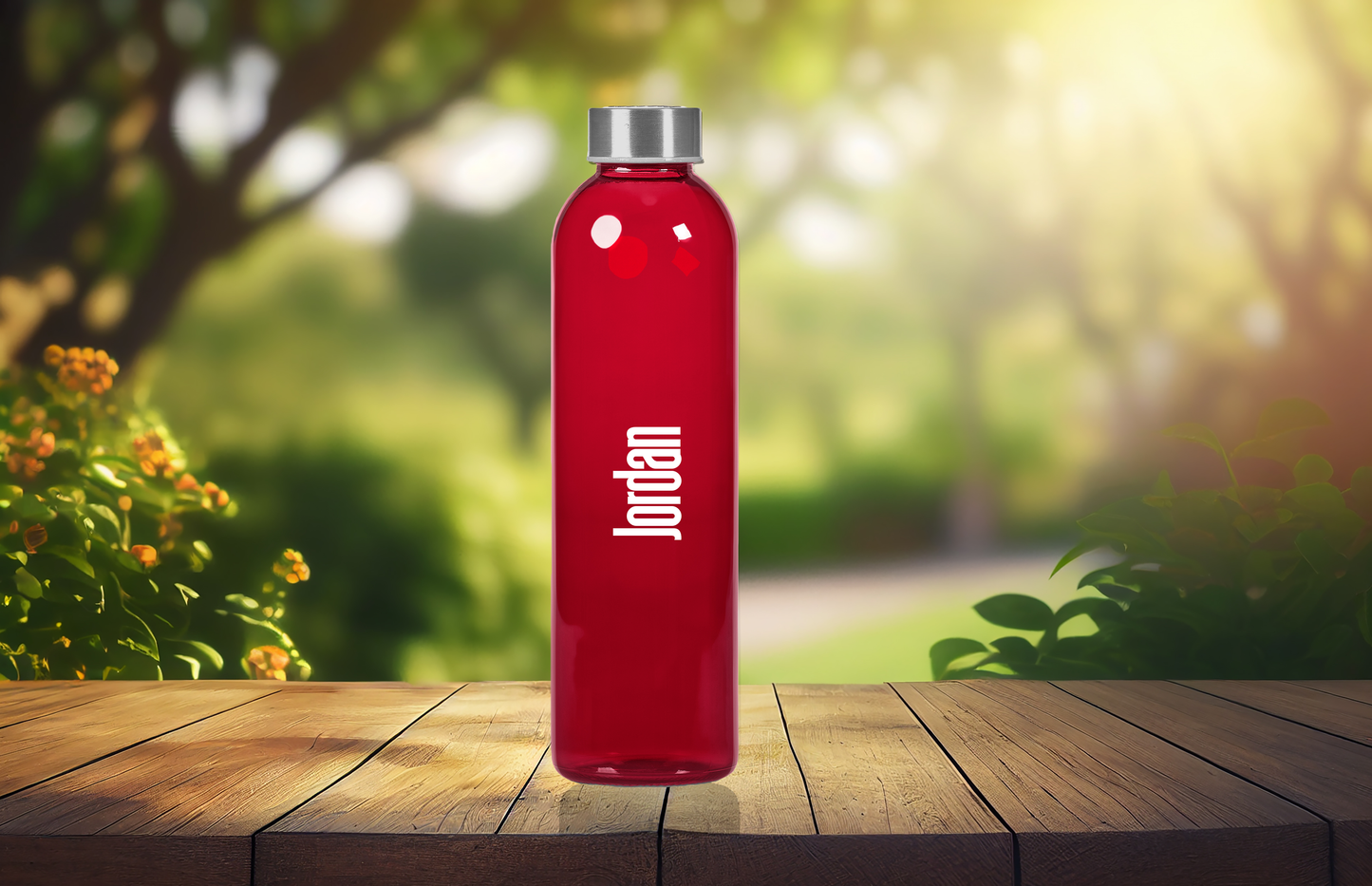 Serenity Glass Water Bottle - Name Only