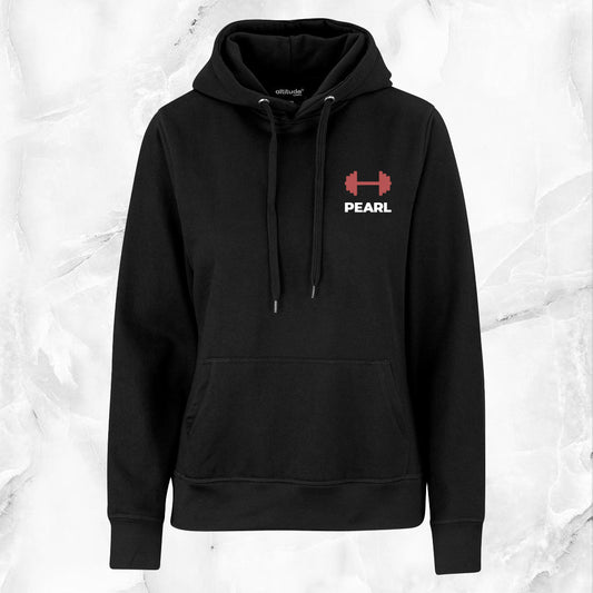 Ladies EverEssence Hoodie - Dumbbell + Name