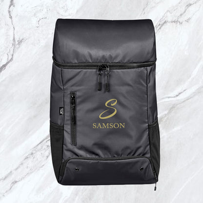 Venture Pro Water Resistant Backpack - Name + Initial (Gold)