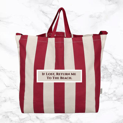 Recycled Cotton Eco Beach Bag - Message