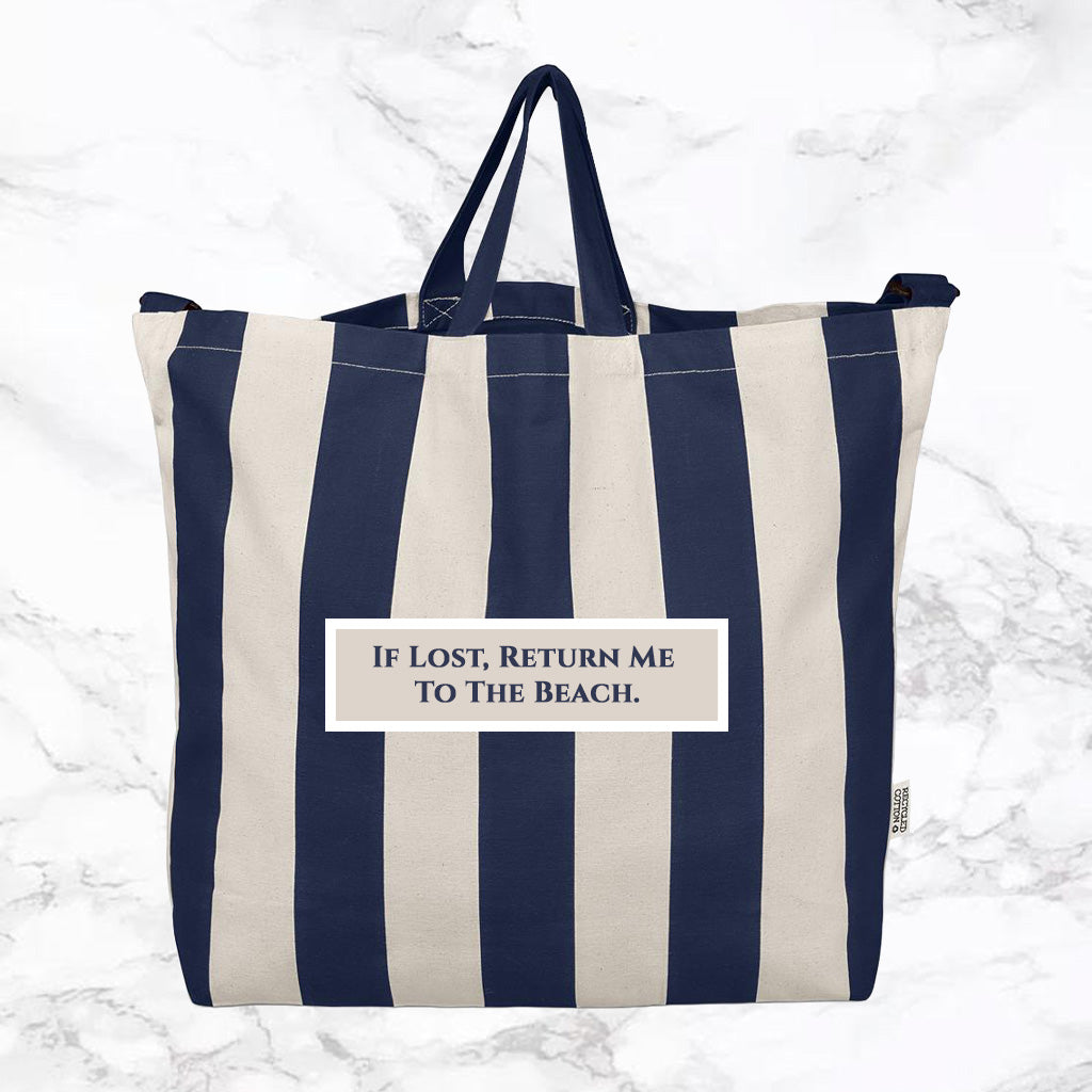 Recycled Cotton Eco Beach Bag - Message