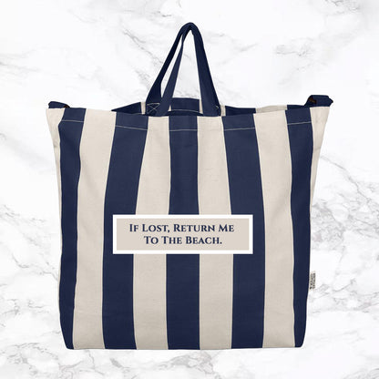 Recycled Cotton Eco Beach Bag - Message