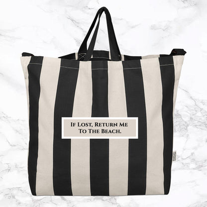 Recycled Cotton Eco Beach Bag - Message