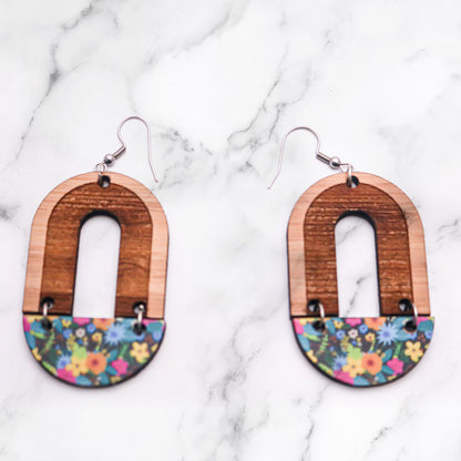 MDF Earrings Floral