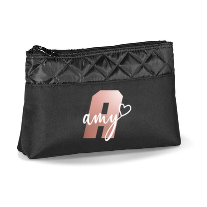 Personalised Glam Cosmetic Bag - Name + Initial
