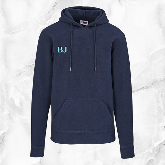 Mens Dawson Polar Fleece Hooded Sweater - Blue Initials