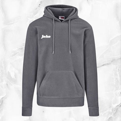 Mens Dawson Polar Fleece Hooded Sweater - White Name