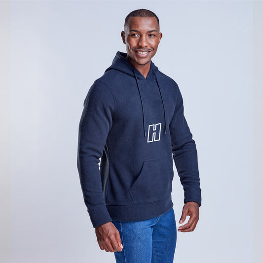 Mens Dawson Polar Fleece Hooded Sweater - Initial