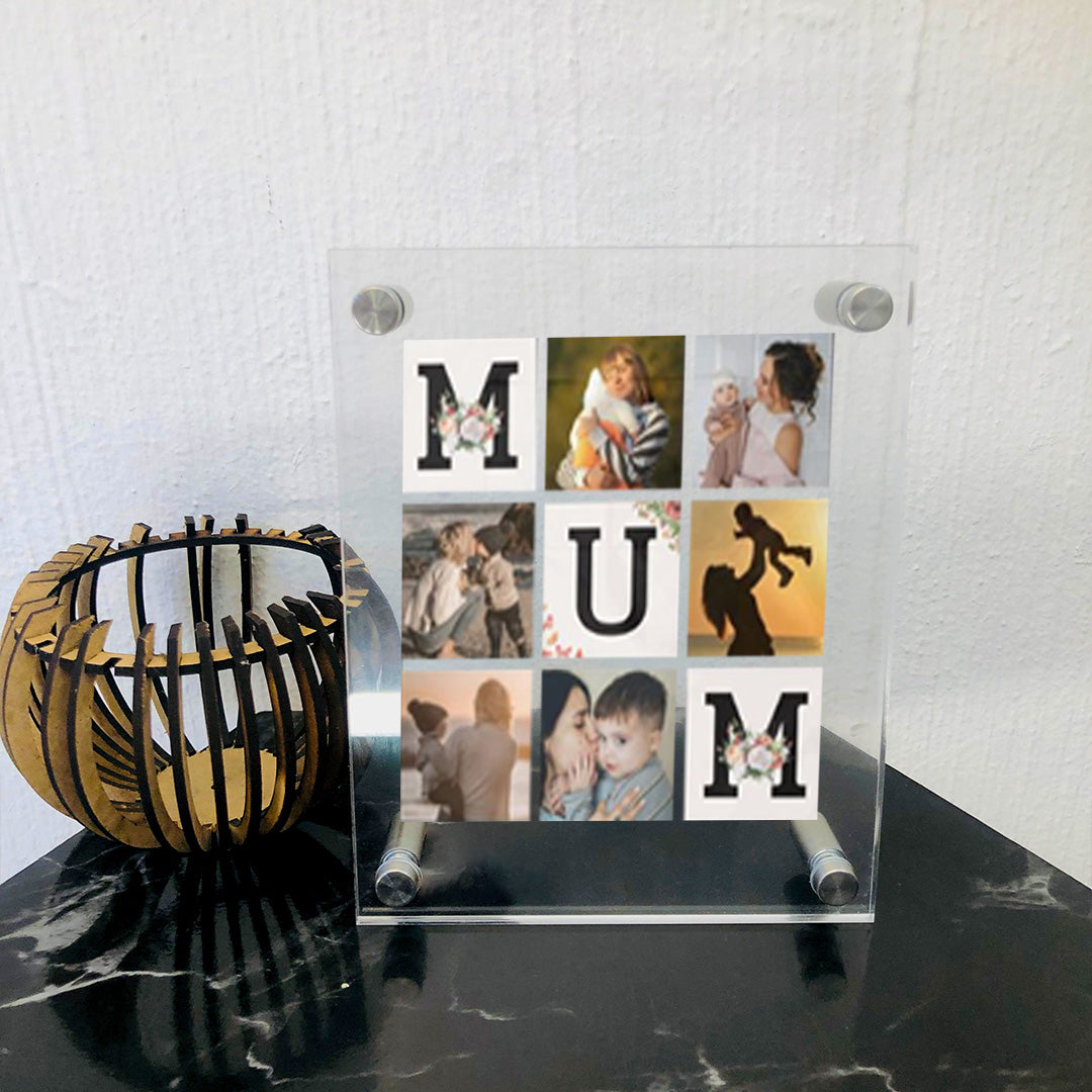 Personalised Acrylic Frame - MUM + Photos