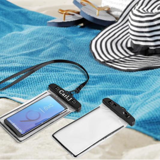 Aqua Safe Waterproof Phone Pouch - Name + Initial