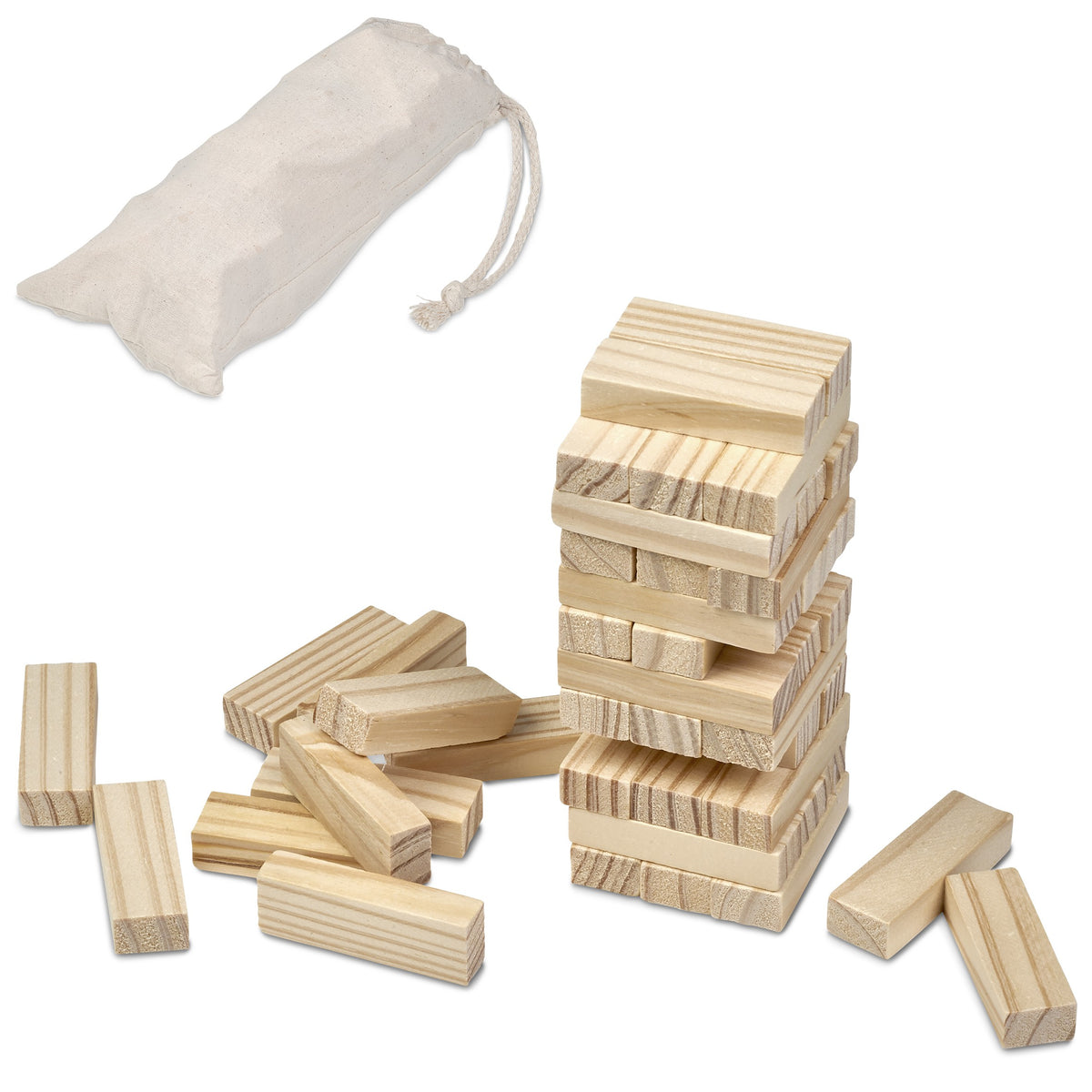 Classic Wooden Tower Stacking Game - Name