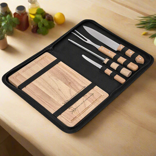 Married Couple Name Personalized 5-Piece Braai and Carving set