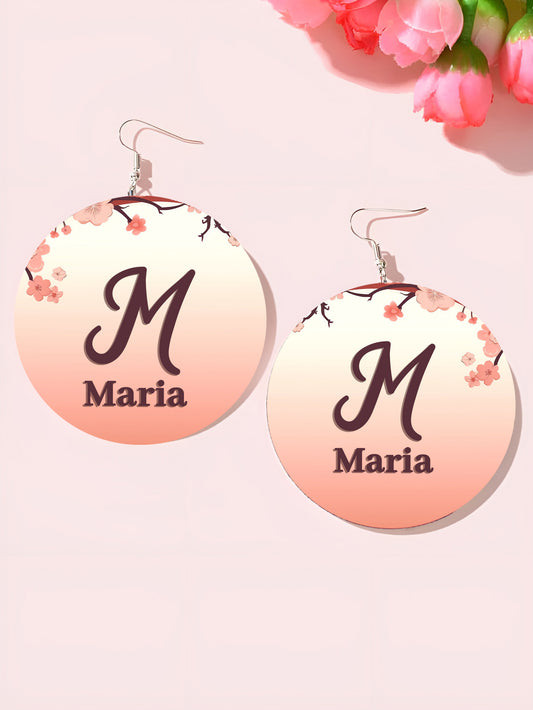Personalised Name + Initial Earrings