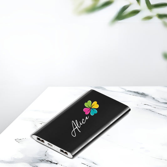 SlimCharge Portable Bank - Flower Name (4,000mAh)