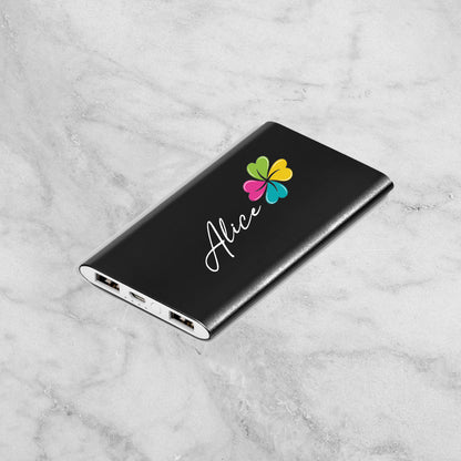SlimCharge Portable Bank - Flower Name (4,000mAh)