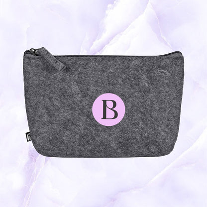 PETal Pouch Mini Cosmetic Bag - Lilac Initial